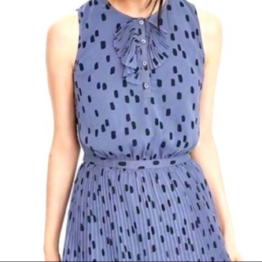 Banana Republic Blue Polka Dot Dress NWOT